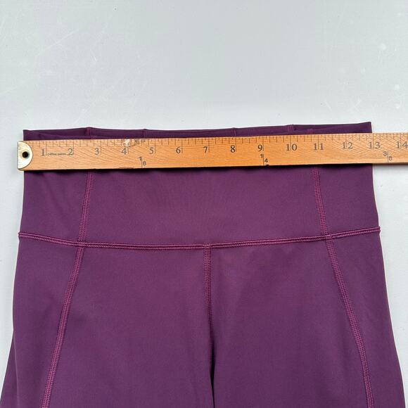 Lululemon Pants Womens 8 Purple Leggings High Rise Sheer Mesh Panels Gym Joggers - Picture 9 of 13